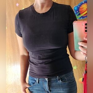 Jockey Sport Plain Black Tee